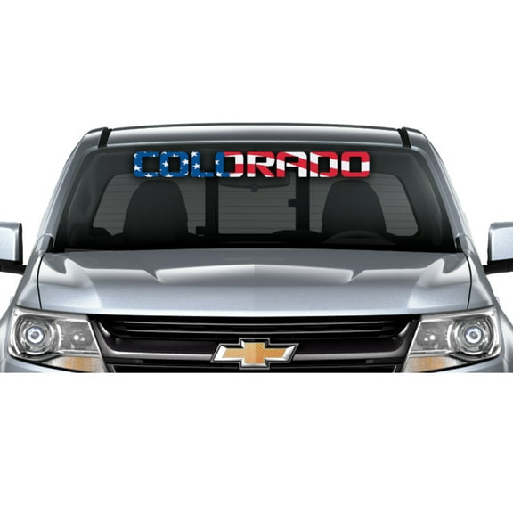 Chevy Colorado American Flag Windshield Banner Decal 2015-2026 GM Licensed