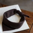 thumbnail image 1 of Pañuelo de mano a cuadros de algodón y lino Vintage, banda para el pelo, bufanda de cuello pequeño, moda, 1 of 2