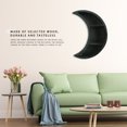 thumbnail image 2 of Wooden Moon Shaped Storage Shelf Wall Mounted Hanging Rack Shaped Storage Shelf Living Room Kitchen Home Decor, Large Moon, 2 of 7