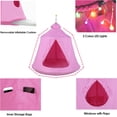 thumbnail image 3 of Arlopu X-Shaped Hammock Chair Stand with Swing Chair, Hanging Tree Tent with Steel Stand Combo Set, Play House Swing Tent with Steel Frame, LED Light Strip, 330lbs Weight Capacity, 3 of 7