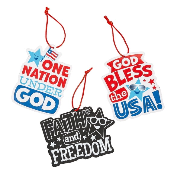 Fun Express Religious Patriotic Magic Scratch Ornaments - 24 Pc