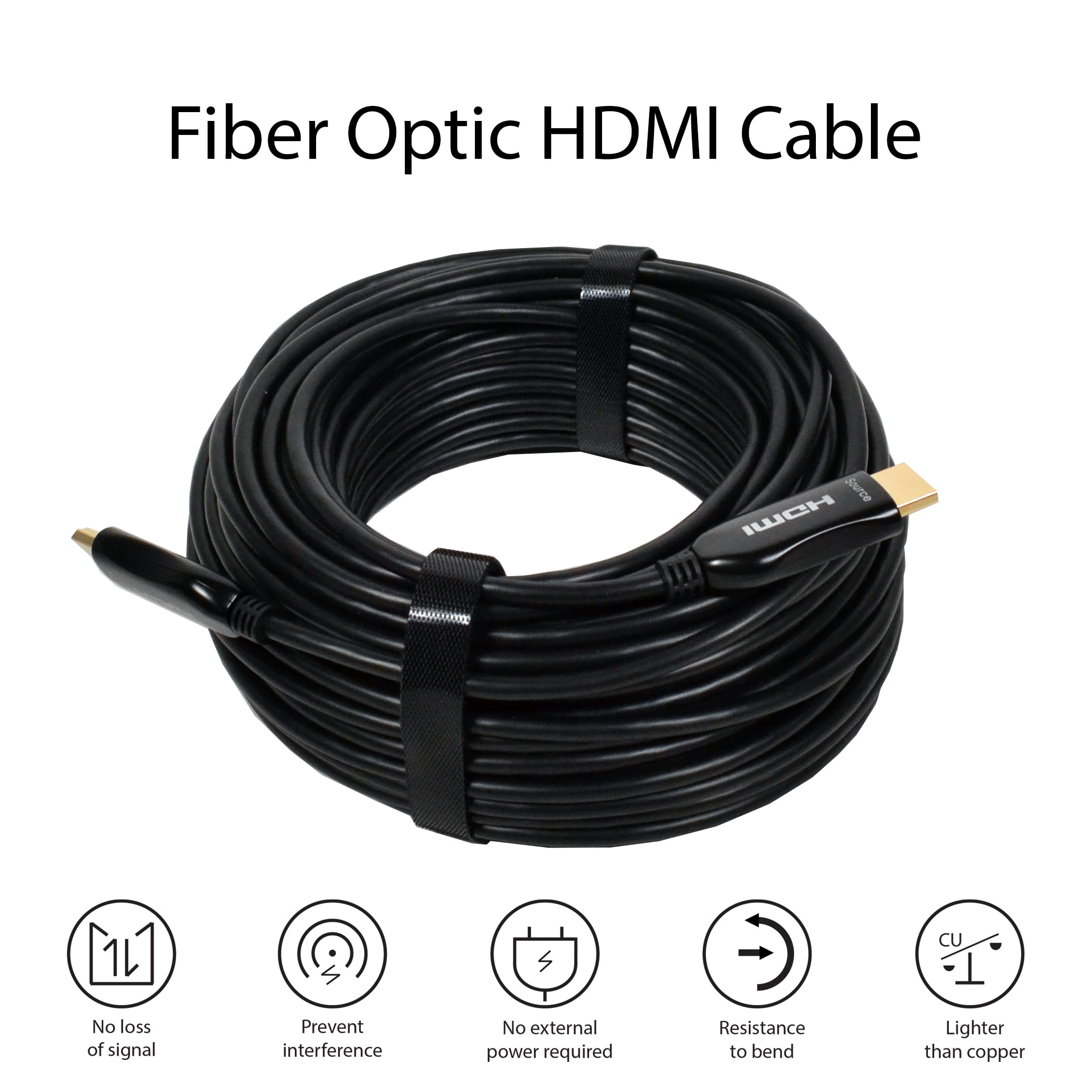 8K FIBER OPTIC HDMI CABLE 100 ft Ultra HD Super High-Speed