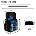 thumbnail image 6 of FUIALDOLG Polyester Crossbody Bags Lightweight Portable Crossbody Purse for Hiking, Mystic Mushroom Snail Design Shoulder Bag, 6 of 7