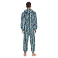 thumbnail image 7 of joogoo Snake Pattern Blue Unisex Adults Onesies Pajamas Jumpsuits L, 7 of 7