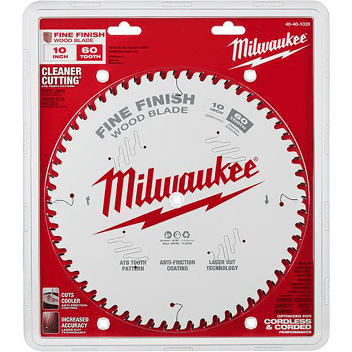 Milwaukee Tool 10" 60T Fine Finish Circular Saw Blade