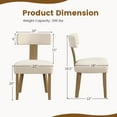 thumbnail image 2 of Costway Set of 4 Armless Dining Chairs with Curved Backrests & Padded Seat Cushions Beige, 2 of 8