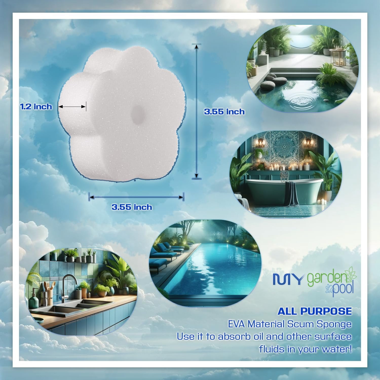 Leisure Time 30241A Foam Down Spa Care 32oz - 1QT - with My Garden Pool 20 Ct. Test Strips