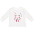 thumbnail image 3 of Inktastic Cute Hipster Bunny Pink Boys or Girls Long Sleeve Toddler T-Shirt, 3 of 5