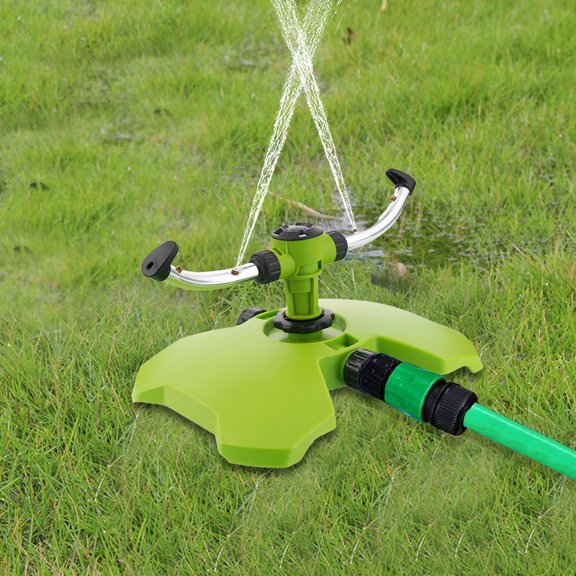 COM1950s Garden Sprinkler Automatic 360 Degree Rotating,Adjustable Spray for Yard Coverage,Easy Hose Connection Irrigation System with Wide Watering