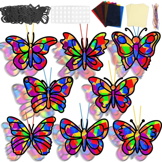 Kit de manualidades Butterfly Suncatcher Lonfliness, 32 juegos, DIY VBS 2025