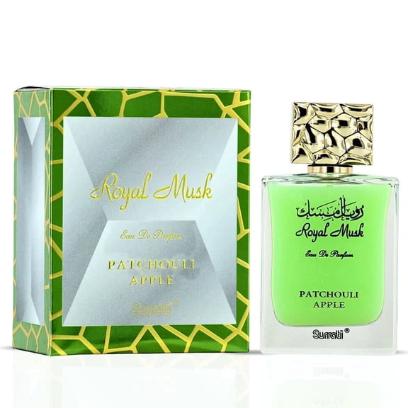Royal Musk Patchouli Apple EDP 100ML (3.4 OZ) by SURRATI, Exotic Fragrances for Men & Women.