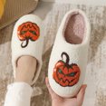 thumbnail image 3 of BERANMEY Halloween Slippers for Women Perfect Soft Plush Comfy Warm Slip-On Cute Womens Slippers Indoor Fluffy House Slippers for Women and Men Non-slip Fuzzy Flat Slides, 3 of 6