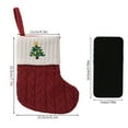 thumbnail image 5 of Sylvtty Mini Initial Christmas Stocking Embroidered Letter Knitted Christmas Stockings Festival Hanging Ornament for Home Christmas Decor, 5 of 7