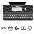 thumbnail image 5 of Long Mouse Pads for Desk,Black Geometric Striped Pattern Desk Mats on Top Of Desks, Desk Mouse Pad Extra Large with 3mm Non-Slip Base and Stitched Edge for Gaming,Office,Work,Home 47.3"x23.6", 5 of 6