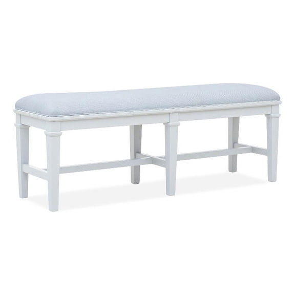 Magnussen Home Charleston White Dove White Upholstered Bench