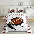 thumbnail image 2 of Erosebridal Ensembles de Literie 3D Rugby Double avec Couette, Insert de Couette Joueur de Football, Décor Thème Sports, Réversible, 2 of 7