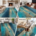 thumbnail image 5 of Large Area Rugs for Living Room Bedroom, Teal Golden Oil Painting 8'x10' Rug Washable Carpet Runner Indoor Outdoor, Modern Art Retro Abstract Non Slip Floor Mats Rug for Kitchen, Patio, 5 of 8