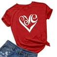 thumbnail image 4 of Tbopshirt Valentine's Day T-Shirts for Women Short Sleeve Graphic Tees, Plus Size Womens Tops,Valentines Day Fashion Printed T-shirt S-XXXL, 4 of 4