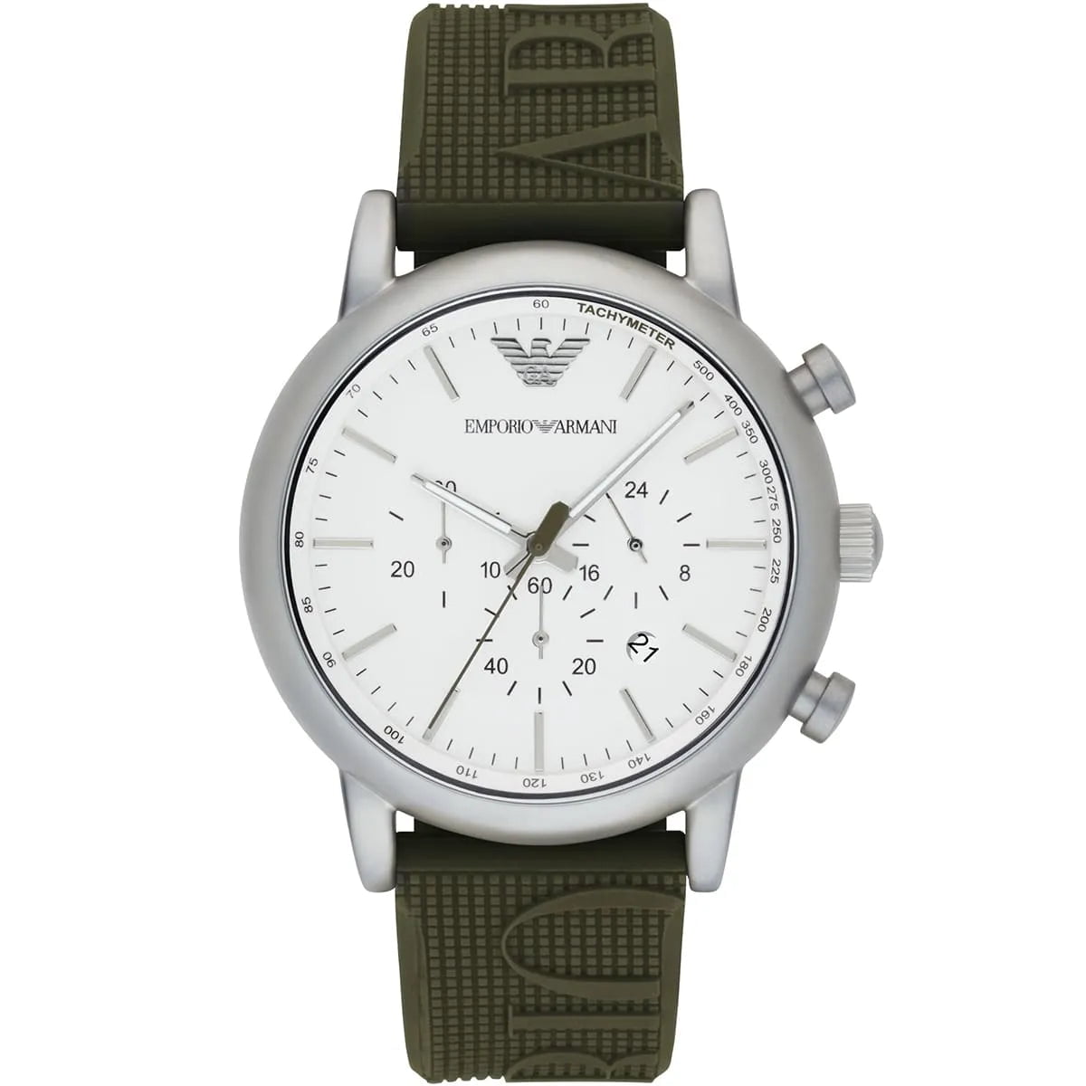 Emporio Armani White Ceramic Chronograph Ladies Watch 43mm AR1424