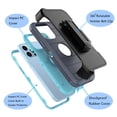 thumbnail image 4 of Étui à Clip Ceinture pour iPhone 14 Pro, Protection Complète Robuste, Étui Pivotant Antichoc avec Support - Marine, 4 of 5