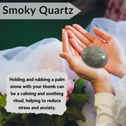 Smoky Quartz Crystal Palm Stone