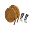 thumbnail image 1 of Elastic No Tie Shoelaces Shoe quick lock Laces Quick Flat Adults Trainer Brown, 1 of 9