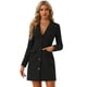 thumbnail image 1 of Vestido Informal para Mujer con Solapa Vestido de Trabajo de Oficina Negro XL, 1 of 6