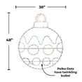 thumbnail image 3 of Holidynamics LED Outdoor Metal Frame 48in Ornament with Polka-Dots Christmas Display, 3 of 5