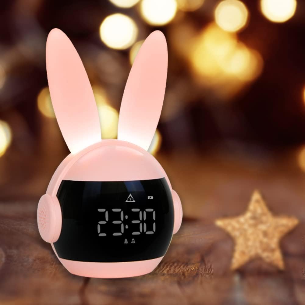 yeuweold Children's Alarm Clock, Children's Day Night Alarm Clock