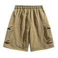 thumbnail image 2 of Bcfgryg UPF50+ Cargo Shorts Men's Summer Ice Silk Loose Trend Casual Sports Mens Cargo Shorts Brown L, 2 of 4