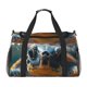 thumbnail image 1 of Fotbe Realistic Cute Sea Turtle Bolsa de Viaje con Estampado, Bolsa de Fin de Semana para Mujer con Compartimento para Zapatos, Bolsa de Gimnasio con Bolsillo Húmedo, 1 of 7
