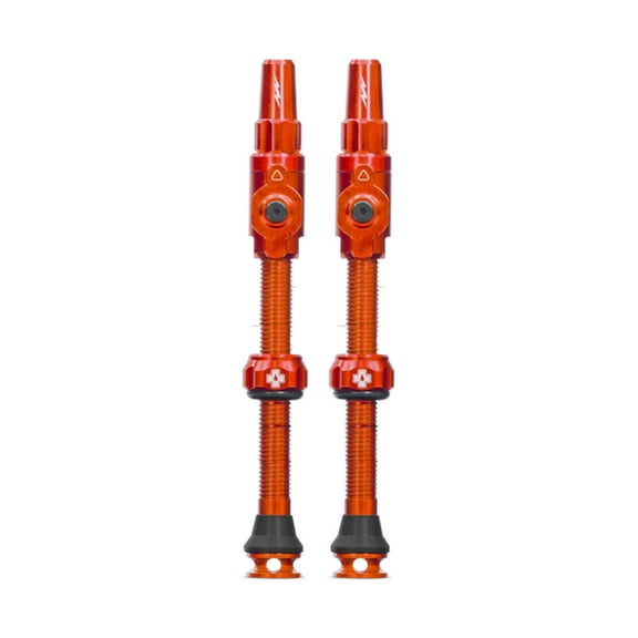 Muc-Off Big Bore Lite Medium Tubeless Valve, Presta, 35mm, Orange, Pair