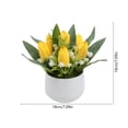 thumbnail image 3 of Artificial Miniature Potted Plants Ornament Tulips Artificial Flower Bonsai For Indoor Decor Desktop Artificial Green Plants, 3 of 6