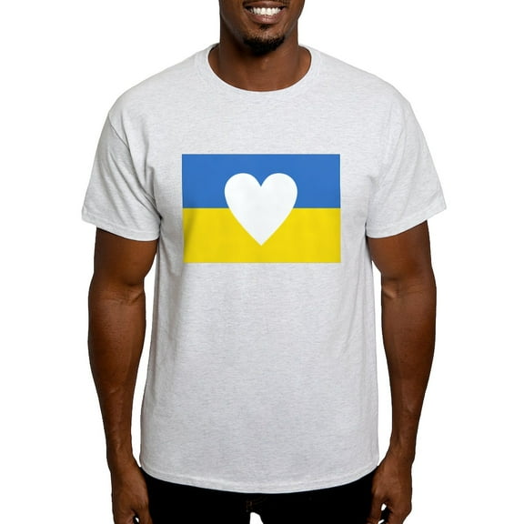 CafePress - Ukraine Heart T Shirt - Men's Classic Graphic T-Shirt