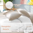 thumbnail image 2 of Ombre Abstract Duvet Cover Set King Size, Gradient Khaki and White 4 Piece Soft Microfiber Bedding Set with 1 Duvet Cover, 1 Flat Sheet, 2 Pillowcases, 2 of 9