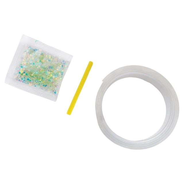 kurtrusly Bubble Blowing Double Sided Tape Wall Mount Tape Creative DIY Crafts Sticky Green Sequins