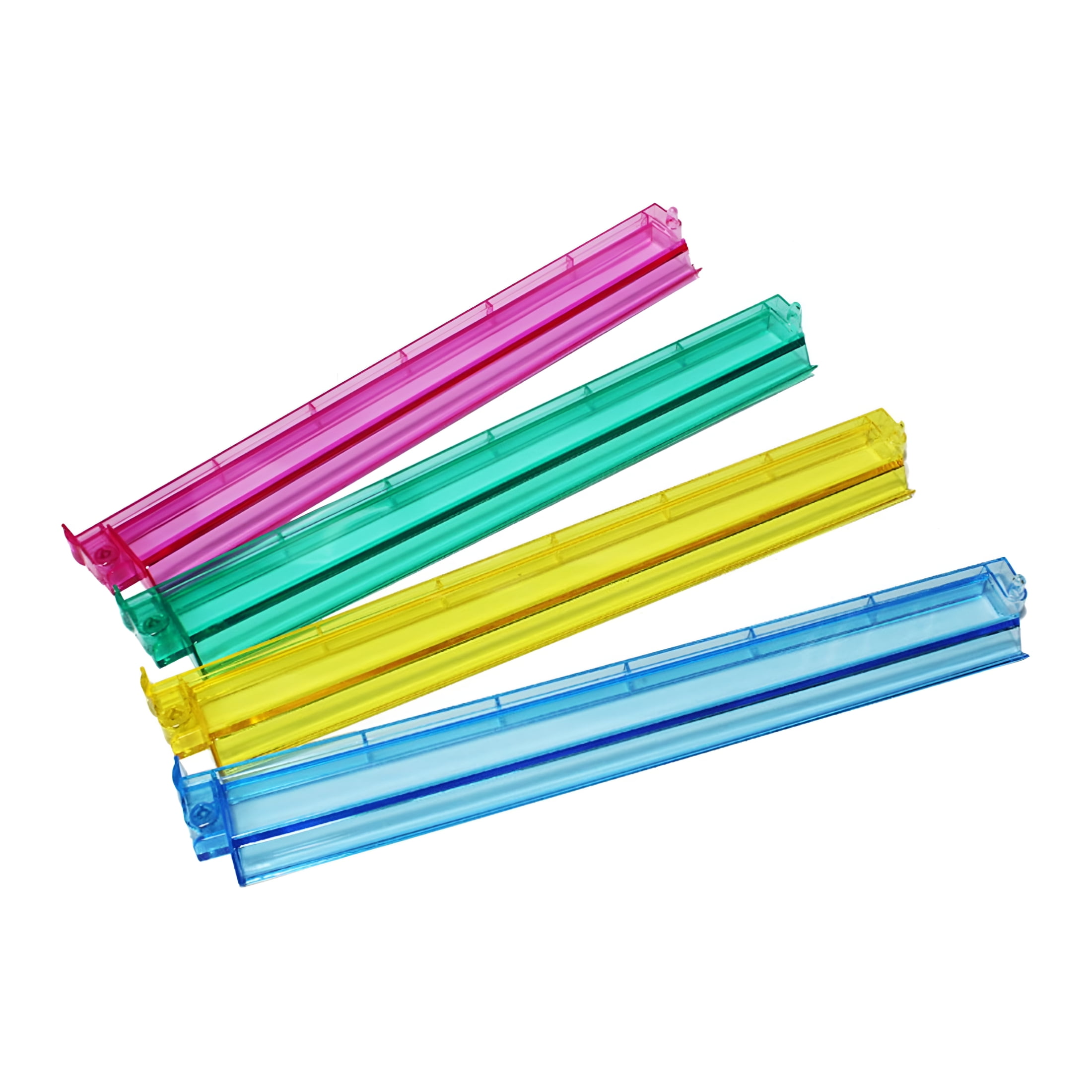 BESTSKY 4Pcs Mahjong Pushers Mini Mahjong Push Ruler Clear Acrylic American Majiang Tile Racks Set for Playing Mahjong Game