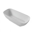 thumbnail image 4 of Clovis 63x29.5" Solid Surface Modern Resin Freestanding Bathtub in White, 4 of 7