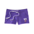 thumbnail image 1 of Aeropostale Womens NYC 87 Cutt-Offs Athletic Sweat Shorts, Púrpura, XS Aeropostale Sudor, 1 of 2