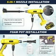 thumbnail image 3 of Gisam 1015PSI  Cordless Pressure Washer, 2.4GPM Portable Power Washer with 6-in-1 Adjustable Nozzle, 2x 4.0Battery ,Power Cleaner for Cars/Patios, 3 of 8