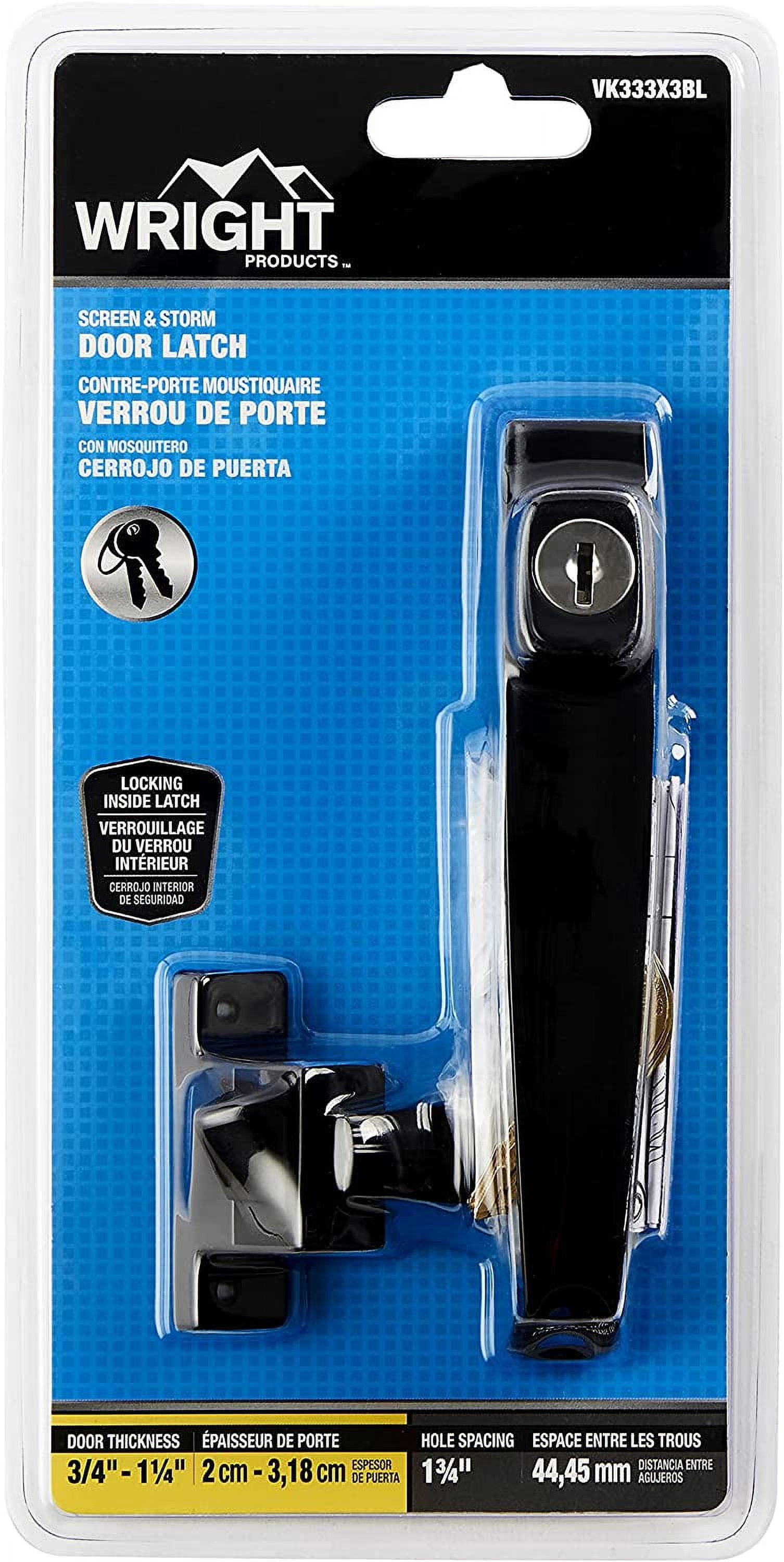 Keyed Push Button Latch, Black VK333X3BL