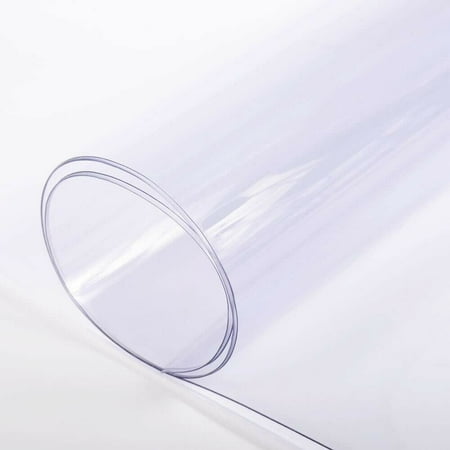 

Premium (70 Wide) Clear Plastic Vinyl PVC Fabric Table Cover Tablecloth Protector for Dining Room Table Waterproof Spillproof Transparent Sheet Table Cover