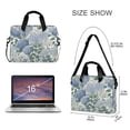 thumbnail image 3 of FORMRS 16" Laptop Bag Carrying Sleeve Case with Handle Travel Shoulder Briefcase, Blue Hydrangeas Pattern, 3 of 8