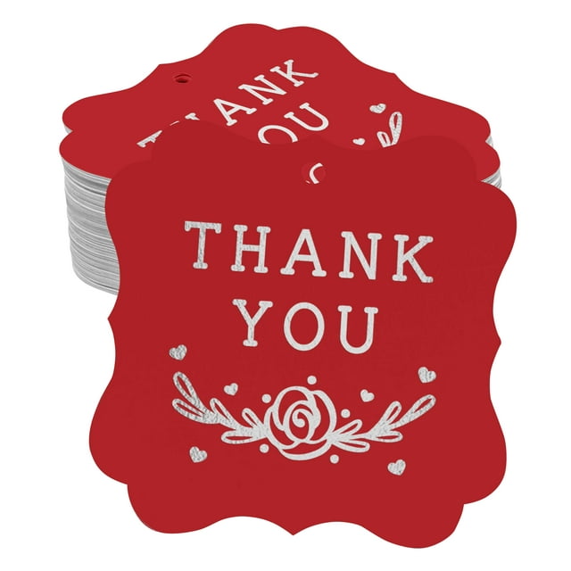 Inkdotpot Étiquette de Bouteille « Merci » pour Douche Nuptiale en Vraie Feuille d'Argent, Support de Faveur, Étiquettes Suspendues en Forme, Lot de 50