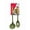 Green, variant on 2PC Beechwood Silicone Utensil Set, Large Soup Ladle, Large Pasta Fork, Heat-Resistant, Kitchen Cooking Utensils with Wooden Handle