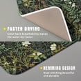 thumbnail image 3 of Green Plants Dish Drying Mat for Kitchen Counter Microfiber Absorbent Dish Draining Reusable Washable Foldable 16"x18", 3 of 7