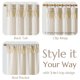 thumbnail image 4 of Cortinas Jinchan, mezcla de lino bohemio, 240 x 245 cm, con borlas, color beige, 4 of 9