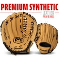 thumbnail image 4 of Franklin Sports Field Master Baseball + Softball Glove, 12 in, Camel Brown, Left Hand Throw, 4 of 7