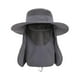 thumbnail image 3 of Sombrero plegable para el sol al aire libre, sombrero de pescador portátil para acampar, escalar y viajar. Gris oscuro, 3 of 9