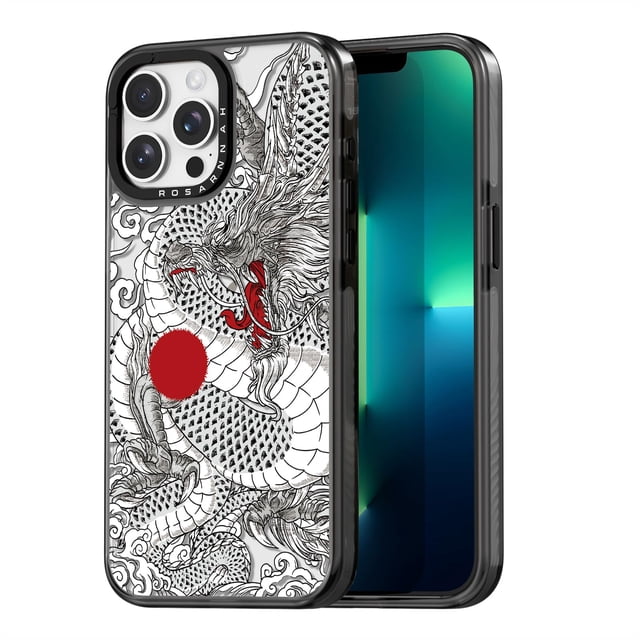 Funda de teléfono Rosarnnah compatible con iPhone 13 6.1 con dragón